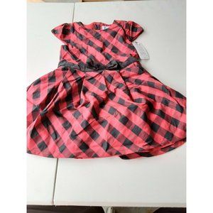 New Carter's Toddler Girls Buffalo Check Twill Dress 3T